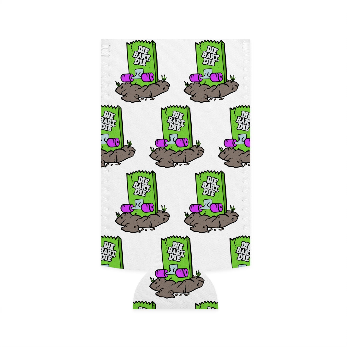 Skate or Die Slim Can Koozie