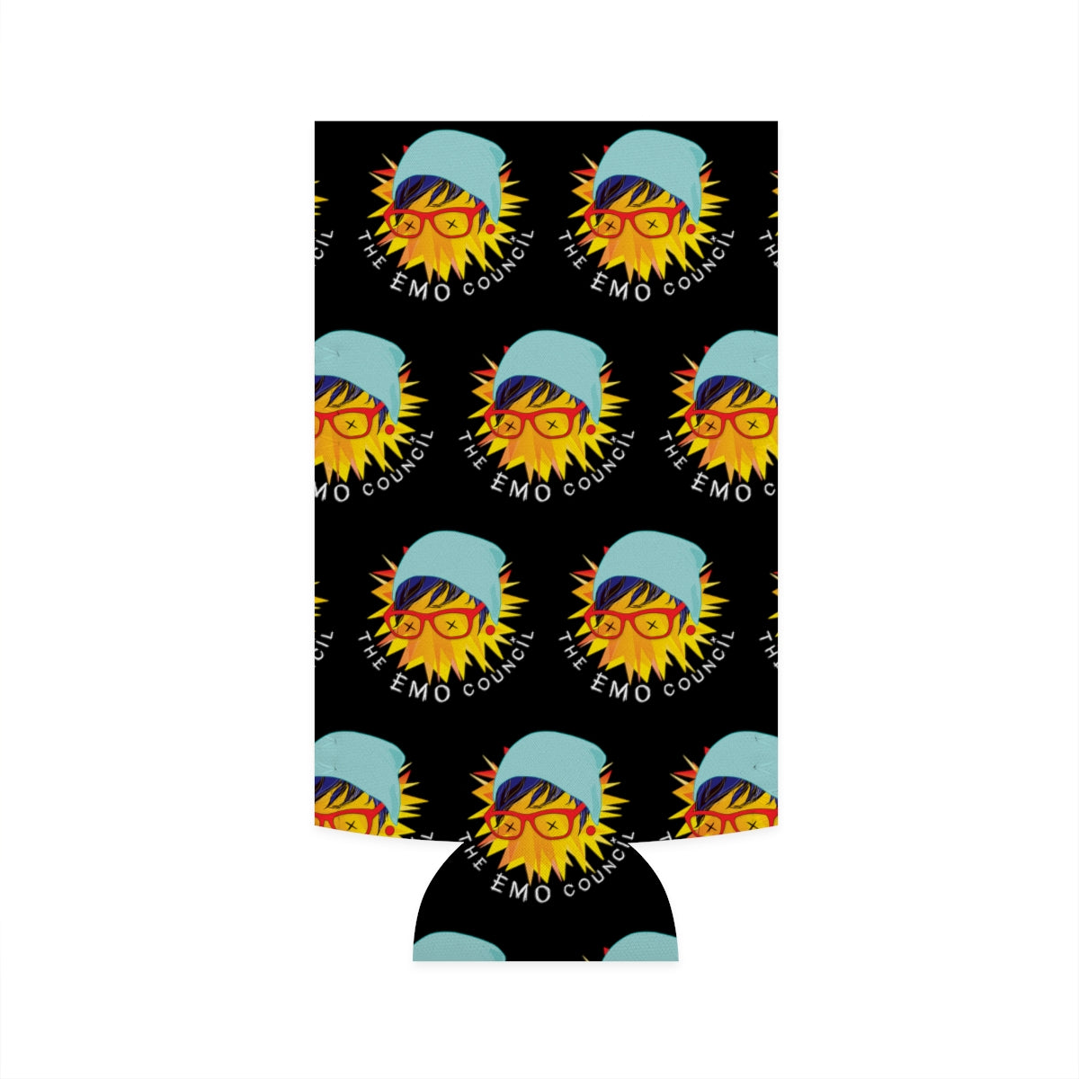 The Emo Council Slim Can Koozie - Black