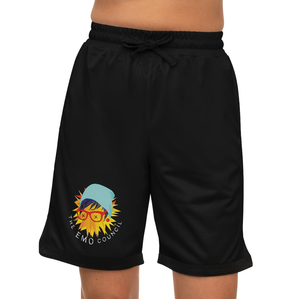 EMO COUNCIL UNISEX BASKETBALL SHORTS