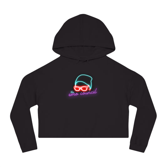 Emo Council Neon Women’s Cropped Hooded Sweatshirt